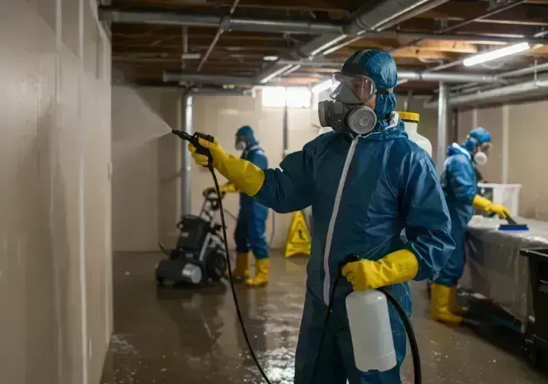 Basement Sanitization and Antimicrobial Treatment process in Shelby County, IL