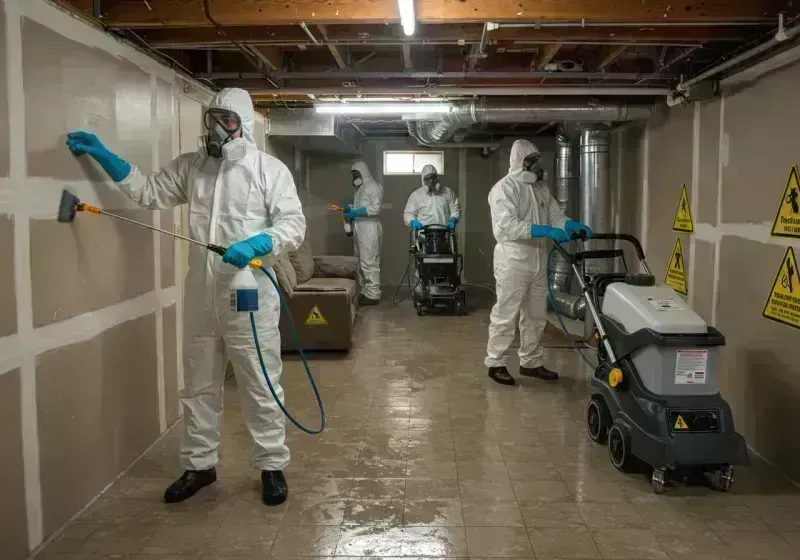 Basement Moisture Removal and Structural Drying process in Shelby County, IL